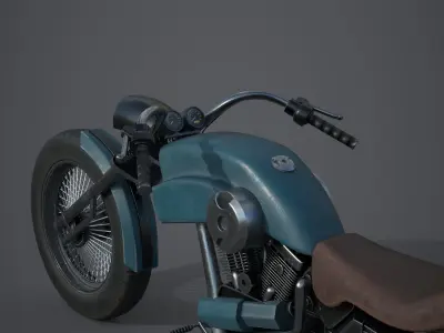 Custom Chopper motorcycle 3D model