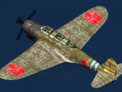 INJ NAKAJIMA B5N2 Kate  3D model