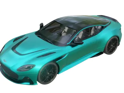 Aston Martin DBS Superleggera Low-poly 3D model