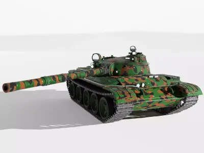 T-62 Soviet Main battle Tank 3D model