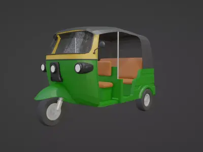 Auto Rickshaw Low-poly 3D model purchase