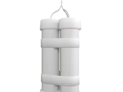 Metallic Pipe Bomb Low-poly 3D model