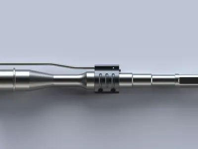 AR15 - M4A1 - barrel and gas block - NATO - High-poly 3D model