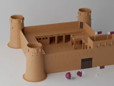 Zubara Fort Qatar 3D model