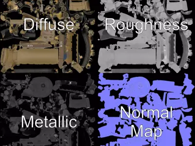 Desert Storm Tank model pack Low-poly 3D model
