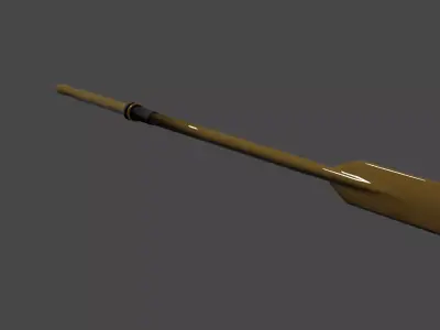 wooden oar Free low-poly 3D model