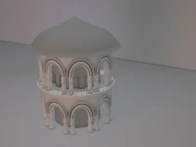 Detailed Historic Building Low-poly 3D model