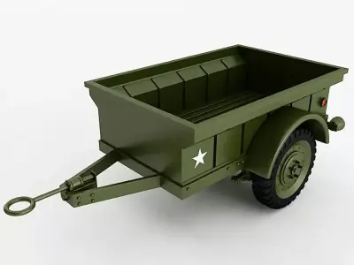 Willys T3 Trailer 3D model