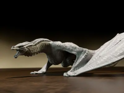 Syrax dragon fan art - pre supported - FREE model Free 3D print model