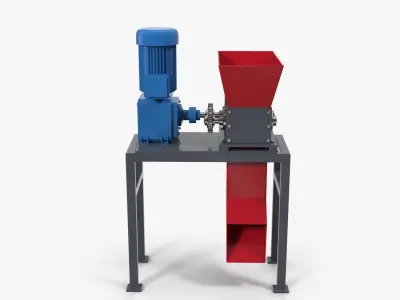 Mini industrial shredder 3D model