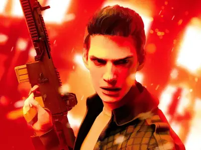 Male Game Ready Model man holding gun Low-poly 3D model