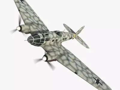Heinkel He 111 J Low-poly 3D model