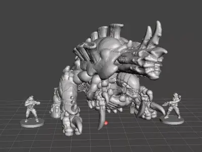 6MM SCALE SPACEBUGS CANNON MINIATURE MODEL SCIFI OR FANTASY GAME 3D print model