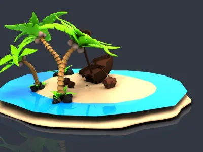 Tropical island Free 3D print model