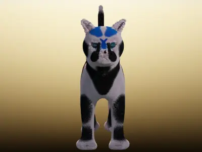 Black And White Cat 3D model