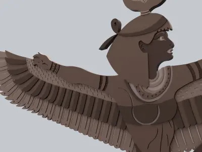 Egyptian Symbols - 053 Low-poly 3D model