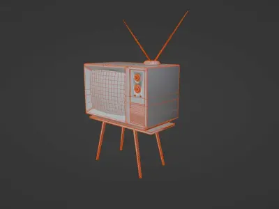 Old TV Free low-poly 3D model