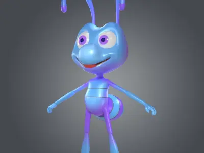 Ant Character Low-poly 3D model