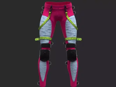 Women pants cyberpunk Clo3d Marvelous Designer 3D model
