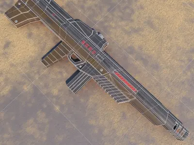 Space soldier set Low-poly 3D model