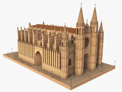 Palma Cathedral Mallorca 3D model