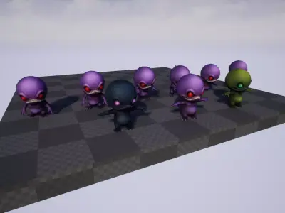 ChibiManiac6Pack1 Low-poly 3D model