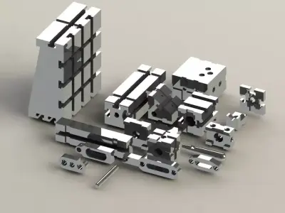 Adaptation series of metal parts 3D model