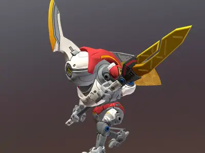 CYBORG-BEETLE-ROBOT Spear Walk And Run 3D model