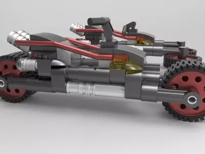 LEGO motorcycle 3d model 3D model