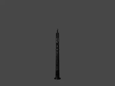 Game ready low poly tall water hand pump Low-poly 3D model