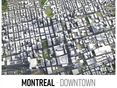 Montreal Low-poly 3D model