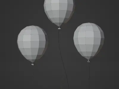 Balloon Low-poly High quality Model 3D model