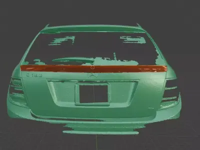 W204 wagon spoiler 3D model