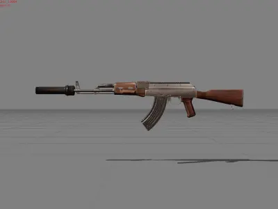 AK47 GUN 3D model buy