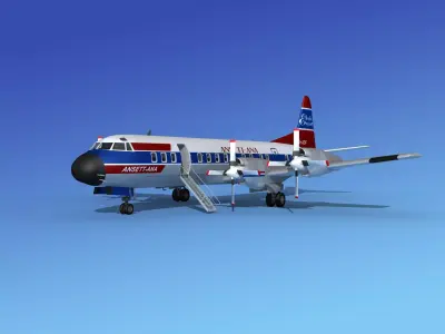 Lockheed L-188 Electra HP Ansett-ANA 3D model