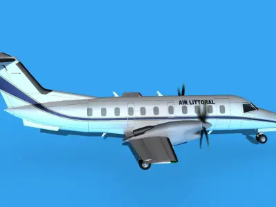 Embraer EMB120 Air Littoral 3D model