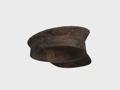 Police Cap 10 Destroyed - Military Character Design Fashion Low-poly 3D model