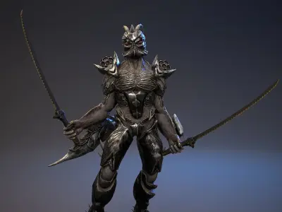 Armored Beetle 5 Low-poly 3D model