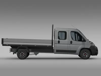 Fiat Ducato Crew Cab Truck 2009 2014 3D model