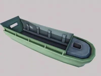 Landing Boat Low-poly 3D model