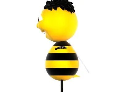 Cartoon Bee Character model Low-poly 3D model
