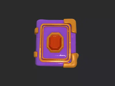 Red Magic Stone Book 3D Model Low Poly PBR Textured Low-poly 3D model