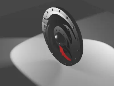 Hiccup Shield Low-poly 3D model