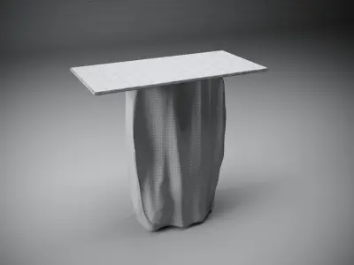 Minimal Rock Table Free low-poly 3D model