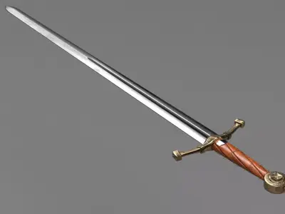 Sword and Shield Free low-poly 3D model