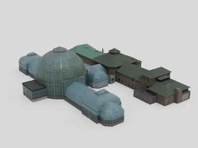 Belle Isle Aquarium modern building 3D model