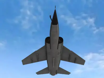 Fighter Jet Flying In Sky Plane V06 Low-poly 3D model
