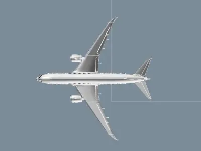 Boeing 787-8 comercial aircraft cad model 3D model