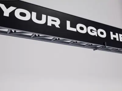 Racetrack Advertising Billboard 3D model