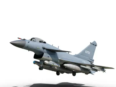 4 Paintschemes J-10CE Fighter Jet J-10C Variant J10C PAKAF PLAAF Low-poly 3D model